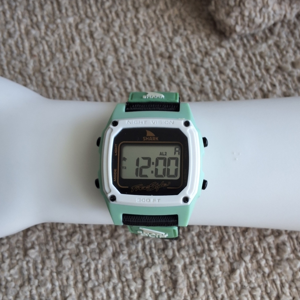 Freestyle Shark Night Vision Digital Clip Watch 37mm Unisex Mint Green